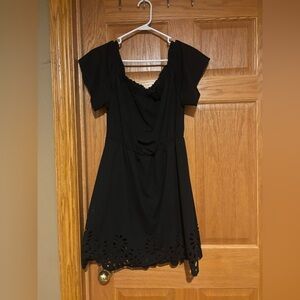 Elegant Black Women's Off the Shoulder Dress